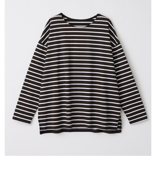 【当該商品送料無料】綿100 ロンT レディース 通販 Tシャツ カットソー プルオーバー 長袖 トップス 綿100％ボーダーロングＴ おしゃれ