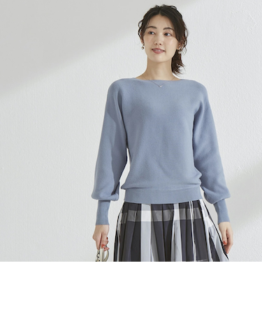 【当該商品送料無料】ニット レディース 長袖 通販 セーター トップス ボートネック ドルマンスリーブ きれいめ なめらかタッチのドルマンニット