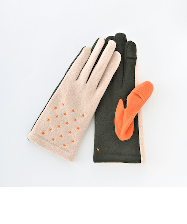 【当該商品送料無料】クロダ 手袋 KURODA AF65104L8 通販 グローブ レディース かわいい 暖かい スマホ対応 指あき 指出し 刺繍