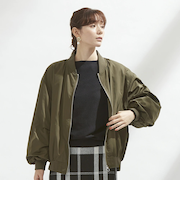 【当該商品送料無料】ブルゾン レディース 薄手 通販 ジャンパー ジャケット ジャンバー 秋 冬 秋冬 アウター MA-1ツイルブルゾン 上着