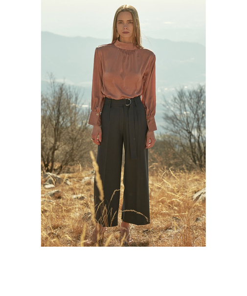 【当該商品送料無料】MIND マインド ベルトワイドパンツ 通販 ワイド パンツ ズボン 長ズボン ロングパンツ カジュアルパンツ ベルト ロング