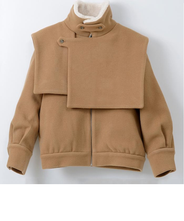 【当該商品送料無料】MIND ボアショートコート 通販 コート ショート丈 ジャケット ブルゾン レディース スタンドカラー ハイネック ラムウール