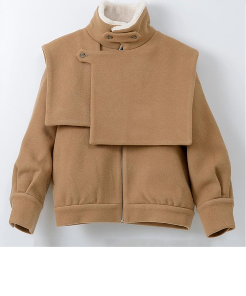 【当該商品送料無料】MIND ボアショートコート 通販 コート ショート丈 ジャケット ブルゾン レディース スタンドカラー ハイネック ラムウール