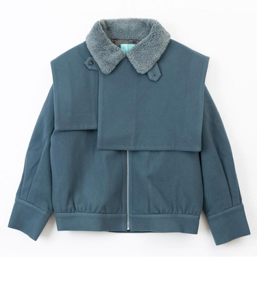 【当該商品送料無料】MIND ボアショートコート 通販 コート ショート丈 ジャケット ブルゾン レディース スタンドカラー ハイネック ラムウール