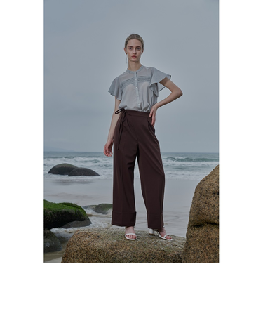 【当該商品送料無料】MIND マインド 紐付き ワイドパンツ 通販 ワイド パンツ ズボン 長ズボン ロングパンツ カジュアルパンツ ひも付き