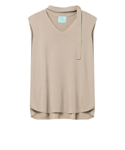 【当該商品送料無料】MIND マインド ニットベスト 通販 ニット ベスト ノースリーブニット ネック ベルト Vネック vネック ラウンドヘム