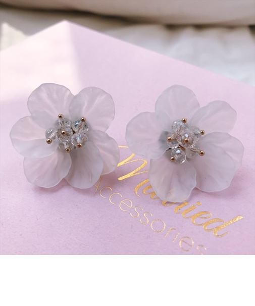 【当該商品送料無料】ブライダル ピアス 大ぶり 通販 ブライダルピアス ブライダルアクセサリー ウェディングアクセサリー 花モチーフ 花型 揺れない