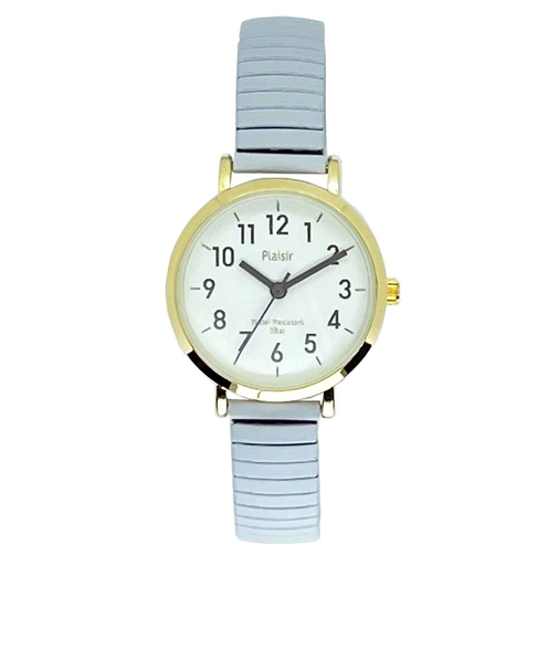 【当該商品送料無料】plaisir 時計 NTK-290 通販 腕時計 ニッケルフリー リストウォッチ レディース 腕時計レディース じゃばらベルト