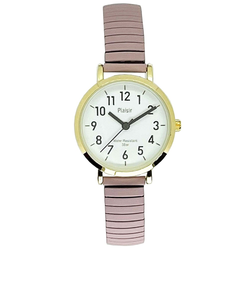 【当該商品送料無料】plaisir 時計 NTK-290 通販 腕時計 ニッケルフリー リストウォッチ レディース 腕時計レディース じゃばらベルト
