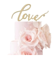 【当該商品送料無料】ウェディングケーキトッパー 通販 ケーキトッパー 結婚式 ケーキ トッパー ウェディング ブライダル Love 筆記体 文字