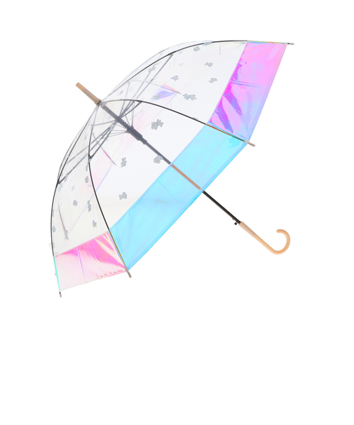【当該商品送料無料】ビニール傘 子供 通販 傘 オーロラ ジャンプ傘 長傘 雨傘 オーロラビニール傘 かさ カサ 通学 レディース 女の子 女子