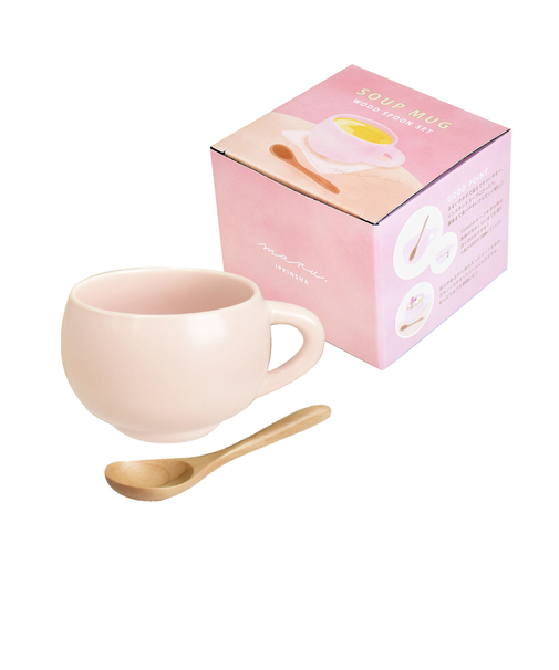 【当該商品送料無料】スープカップ スプーン付き 通販 スープマグ スープボウル 取っ手 スープ カップ 持ち手 スープマグカップ スプーン 木製