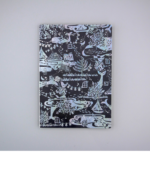 【当該商品送料無料】a5 ノート かわいい 日本製 通販 ROKKAKU misuzu uta ミニノート 無地 メモ帳 みすゞうた 箔押し