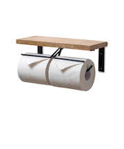 【当該商品送料無料】トイレットペーパーホルダー 2連 通販 トイレットペーパー ホルダー ペーパーホルダー ペーパー収納 ダブル シェルフ型 壁