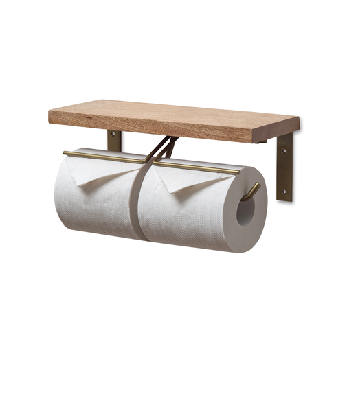 【当該商品送料無料】トイレットペーパーホルダー 2連 通販 トイレットペーパー ホルダー ペーパーホルダー ペーパー収納 ダブル シェルフ型 壁