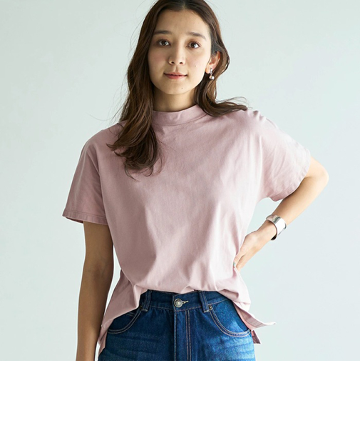 【当該商品送料無料】Tシャツ レディ－ス 半袖 通販 レディ－スTシャツ 半袖シャツ tシャツ レディ－スtシャツ モックネックシャツ