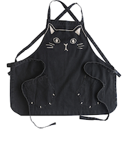 【当該商品送料無料】AND PACKABLE アンドパッカブル エプロン 猫 通販 前掛 前掛け ワークエプロン カフェエプロン 猫モチーフ ネコ