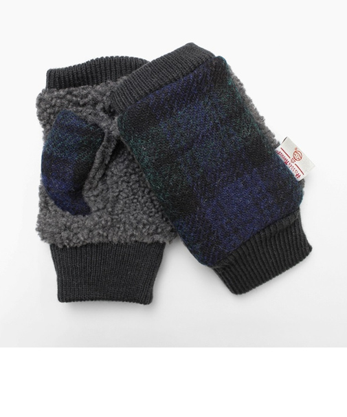 【当該商品送料無料】ハリスツイード 手袋 メンズ 通販 Harris Tweed グローブ 指なし 手ぶくろ メンズ手袋 ハンドウォーマー