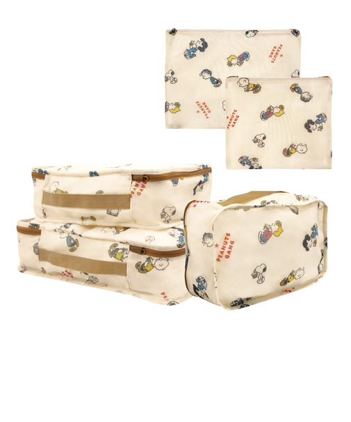 【当該商品送料無料】カミオジャパン トラベルポーチ 5点セット キャラクター 通販 フラットポーチ ポーチ マチ付きポーチ 収納ポーチ 収納