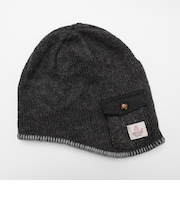 【当該商品送料無料】ニットキャップ メンズ 冬 通販 日本製 ハリスツイード ポケット Harris Tweed 帽子 キャップ ニット帽 ビーニー