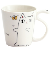 【当該商品送料無料】にゃん屋 猫3兄弟 マグカップ 通販 日本製 マグ カップ コップ 湯呑 湯呑み 湯飲み しっぽ 猫柄 ネコ柄 食器 可愛らしい