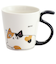 【当該商品送料無料】にゃん屋 猫3兄弟 マグカップ 通販 日本製 マグ カップ コップ 湯呑 湯呑み 湯飲み しっぽ 猫柄 ネコ柄 食器 可愛らしい