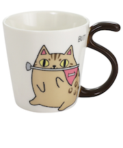 【当該商品送料無料】にゃん屋 猫3兄弟 マグカップ 通販 日本製 マグ カップ コップ 湯呑 湯呑み 湯飲み しっぽ 猫柄 ネコ柄 食器 可愛らしい