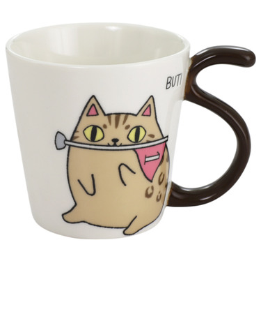 【当該商品送料無料】にゃん屋 猫3兄弟 マグカップ 通販 日本製 マグ カップ コップ 湯呑 湯呑み 湯飲み しっぽ 猫柄 ネコ柄 食器 可愛らしい