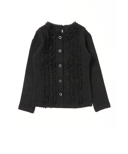 【当該商品送料無料】女の子 キッズ 長袖 Tシャツ 通販 ロンT 03191902 長袖Tシャツ カットソー フリル フェイクボタン おしゃれ