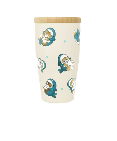 【当該商品送料無料】タンブラー 350ml 通販 mofusando モフサンド ステンレスタンブラー 保温 保冷 蓋付き マイボトル 猫 ねこ