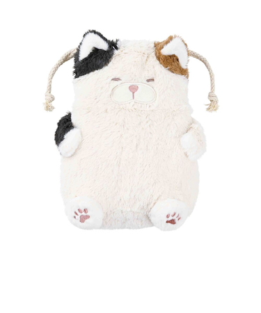 【当該商品送料無料】巾着 ねこ肯定感 通販 ポーチ 巾着ポーチ ミニポーチ 小物入れ ぬいぐるみ 収納 携帯 小物 猫 ねこ ネコ アニマルポーチ