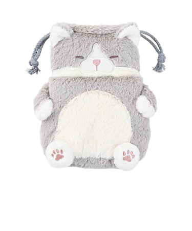 【当該商品送料無料】巾着 ねこ肯定感 通販 ポーチ 巾着ポーチ ミニポーチ 小物入れ ぬいぐるみ 収納 携帯 小物 猫 ねこ ネコ アニマルポーチ