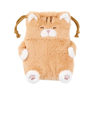 【当該商品送料無料】巾着 ねこ肯定感 通販 ポーチ 巾着ポーチ ミニポーチ 小物入れ ぬいぐるみ 収納 携帯 小物 猫 ねこ ネコ アニマルポーチ