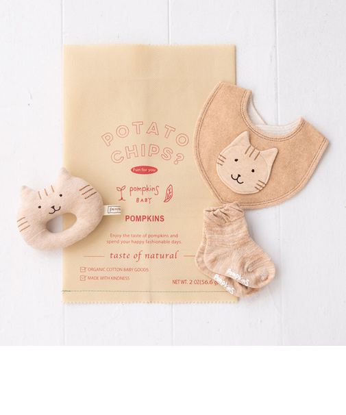 【当該商品送料無料】出産祝い ギフトセット 3点セット 通販 日本製 ブランド ポプキンズ ベビー ギフト オーガニックコットン 赤ちゃん