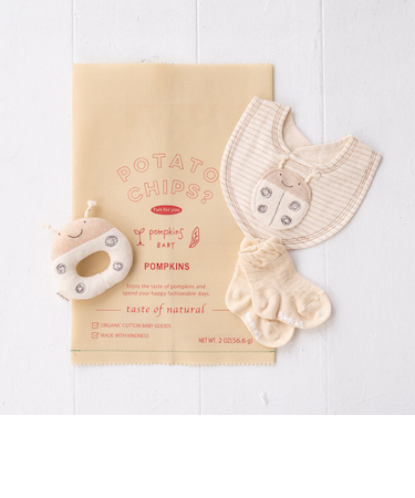 【当該商品送料無料】出産祝い ギフトセット 3点セット 通販 日本製 ブランド ポプキンズ ベビー ギフト オーガニックコットン 赤ちゃん