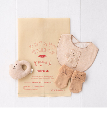 【当該商品送料無料】出産祝い ギフトセット 3点セット 通販 日本製 ブランド ポプキンズ ベビー ギフト オーガニックコットン 赤ちゃん