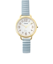 【当該商品送料無料】field work 時計 通販 腕時計 レディース ソーラー リストウォッチ レディースウォッチ じゃばら 蛇腹ベルト