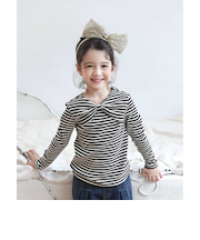 【当該商品送料無料】女の子 キッズ 長袖 Tシャツ 通販 ロンT 53062202 長袖Tシャツ カットソー リボン ボーダー おしゃれ かわいい