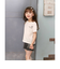 【当該商品送料無料】キッズ Tシャツ 半袖 女の子 通販 カットソー 73062401 半袖Tシャツ 夏服 ねこ 猫 ネコ 刺繍 パール シンプル