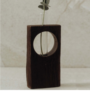 【当該商品送料無料】フラワーベース 古材 丸窓 通販 花瓶 一輪挿し 試験管 Flower vas 花器 フラワー お花 丸穴 木製 木目