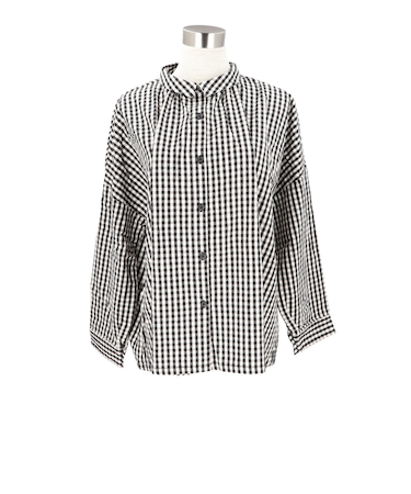 【当該商品送料無料】DGY ディージーワイ チェックシャツ レディース 通販 ブラウス シャツ ギャザーブラウス ボタン ギャザー 長袖 チェック柄