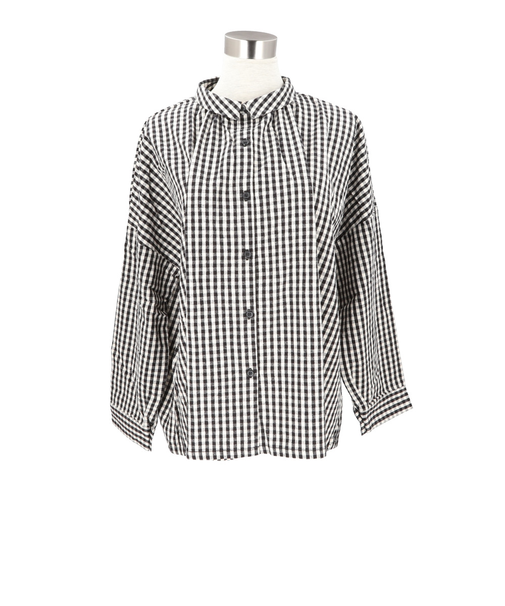 【当該商品送料無料】DGY ディージーワイ チェックシャツ レディース 通販 ブラウス シャツ ギャザーブラウス ボタン ギャザー 長袖 チェック柄