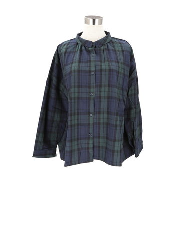 【当該商品送料無料】DGY ディージーワイ チェックシャツ レディース 通販 ブラウス シャツ ギャザーブラウス ボタン ギャザー 長袖 チェック柄