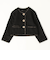 【当該商品送料無料】キッズ ジャケット 女の子 フォーマル 通販 ツイードジャケット 61012302 キッズジャケット ノーカラージャケット 黒