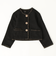 【当該商品送料無料】キッズ ジャケット 女の子 フォーマル 通販 ツイードジャケット 61012302 キッズジャケット ノーカラージャケット 黒