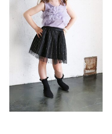 【当該商品送料無料】スカート キッズ 女の子 通販 チュールスカート 74012401 チュチュスカート ギャザースカート キラキラ ドット 水玉