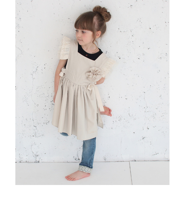 【当該商品送料無料】エプロンドレス 子ども 通販 エプロン ドレス 子供 5013-19-55 エプロンワンピース ワンピース フリル キッズ