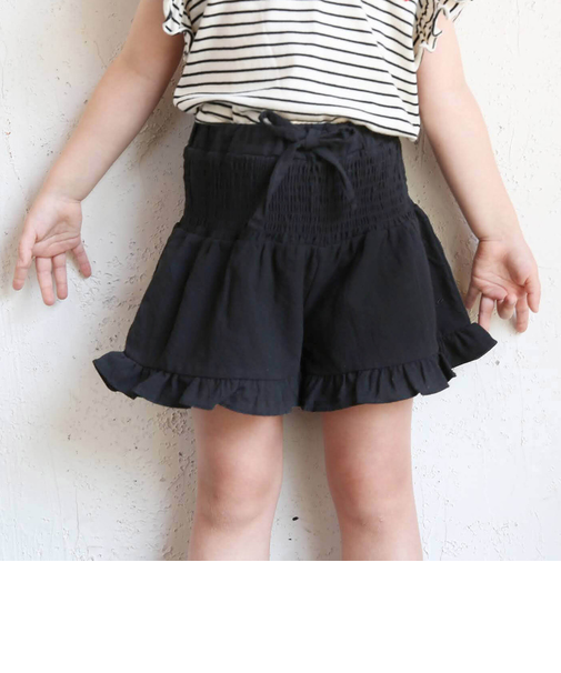 【当該商品送料無料】キュロットパンツ キッズ 通販 キュロット パンツ 74022401 キュロットスカート 女の子 ギャザー リボン 綿100％