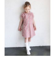 【当該商品送料無料】半袖 ワンピース キッズ 通販 シャツワンピース 72022401 前開きワンピース 半袖ワンピース シャツ ワンピ 夏 女の子