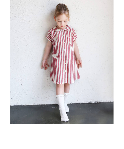 【当該商品送料無料】半袖 ワンピース キッズ 通販 シャツワンピース 72022401 前開きワンピース 半袖ワンピース シャツ ワンピ 夏 女の子